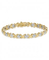 Diamond Cluster X Link Bracelet (2 ct. t. w. ) in 14k Gold and White Gold
