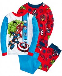Marvel's Avengers 4-Pc. Cotton Pajama Set, Little Boys & Big Boys