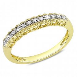 Miabella Fashion Ring With Diamond Accents In 10 K Yellow Gold Gold 7