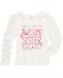 Epic Threads Mix and Match Awesome Sister Graphic-Print Shirt, Little Girls, Created for Macy's