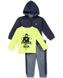 Champion 3-Pc. Zip-Up Hoodie, Graphic-Print T-Shirt & Jogger Pants Set, Baby Boys
