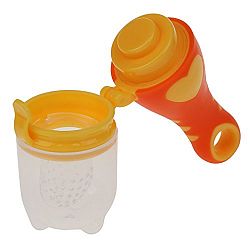 MonkeyJack Baby Feeding Pacifiers Bite Pacifier Food Supplement For Fruit And Vegetable - M, Orange