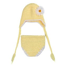 MonkeyJack Newborn Boy Girl Crochet Knitted Baby Snail Costume Set Photo Prop Outfits - Sun Flower