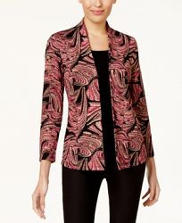 Jm Collection Petite Printed Layered-Look Top, Created for Macy's