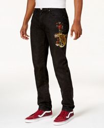 Reason Men's Tiger Skinny-Fit Embroidered Jeans