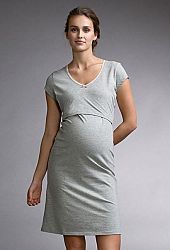 Boob Design Maternity nightdress / Nursing nightdress - L / Grey Melange