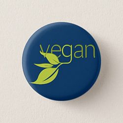 Leafy Vegan Pinback Button
