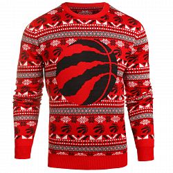 Toronto Raptors NBA Big Logo Ugly Crewneck Sweater