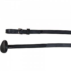 Billy Royal Flat Black Leather Show Lead With Brass Buckle