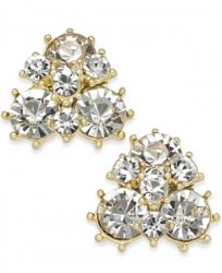 Charter Club Gold-Tone Crystal Cluster Stud Earrings, Created for Macy's