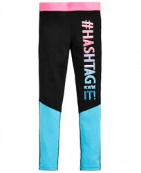 Ideology #Hashtag You're It! Graphic-Print Activewear Leggings, Big Girls, Created for Macy's