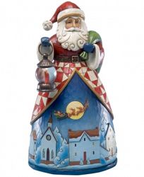 Jim Shore Santa Up Over the Village Collectible Figurine