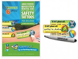 SafetyTat Child ID Tattoos (Multi-Design 6pk)