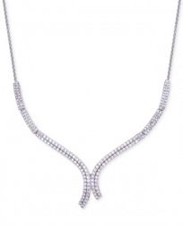 Wrapped in Love Diamond Curve Statement Necklace (1-1/2 ct. t. w. ) in 14k White Gold, Created for Macy's