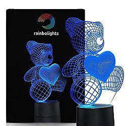 Unique Night Light Teddy Bear 7 Color LED Does Not Get Hot By rainbolights Ideal In A Nursery or bedroom a Great Gift Idea
