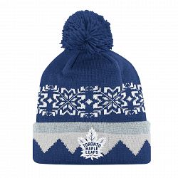 Toronto Maple Leafs Adidas NHL Snowflake Cuffed Pom Knit Hat