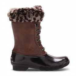 Girl's Fashion Saltwater Boot-Brown - Animal