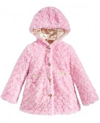 London Fog Hooded Reversible Faux-Fur Jacket, Little Girls