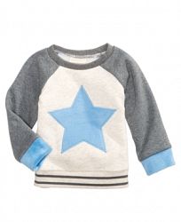 First Impressions Star Sweatshirt with Faux-Fur Trim, Baby Boys, Created for Macy's