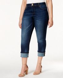 I. n. c. Plus Size Cropped Straight-Leg Jeans, Created for Macy's