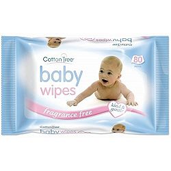 160 Cotton Tree Baby Wipes /2 packs of 80 by Cotton Tree