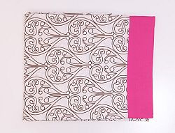 Bacati Damask Pink/Chocolate Twin Sheet Set