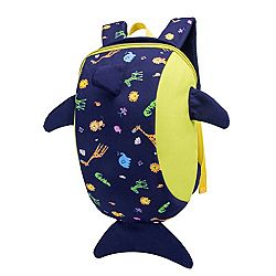 OULII Kids School Bag Cartoon Animal Designed Kindergarten Backpack for Boys Girls (Navy Blue)