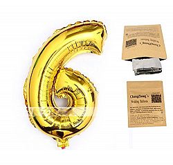 Helium Foil Digital balloons , birthday holidays weddin party supply Golden 40"6