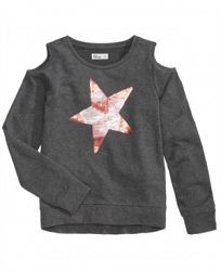 Epic Threads Cold-Shoulder Star Sweatshirt, Big Girls, Created for Macy's