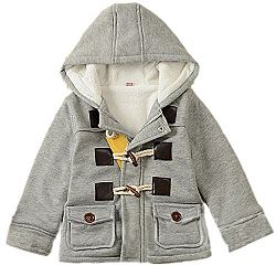 GetUBacK Baby Boy's Hooded Fleece Coat Winter Outwear 4T Grey