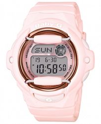 Baby-g Women's Analog-Digital Pink Resin Strap Watch 43mm