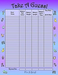 Bundle Boards It's A Boy Baby Shower Guessing Game and Keepsake, Medium