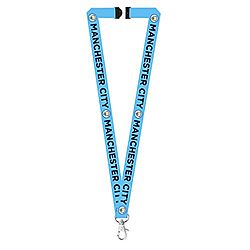 Manchester City FC Official Football Lanyard (One Size) (Sky Blue)