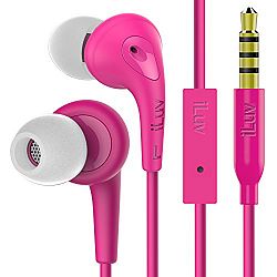 iLuv BubbleGum 3, High End Sound Quality with Noise Isolation, Sweat proof , Ergonomic Angled Ear Tip, Hands-free, and Soft Touch Rubber-Coating for iPhone, Smartphones, and Tablets (3rd Generation)