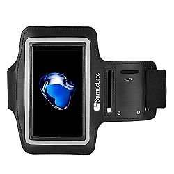 Sumaclife Deluxe Hybrid Neoprene Workout Armband for Apple iPhone 7 / iPhone 6S 4.7" (Black)
