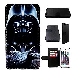 Star wars Samsung Galaxy s6 wallet leather case, galalxy s6 wallet case, galaxy s6 flip case, black, design #9
