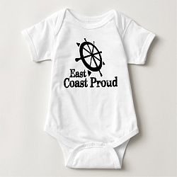 East Coast Proud - Nautical Helm Baby Baby Bodysuit