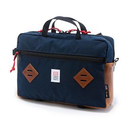 Mountain Briefcase - Navy/Leather - 13L