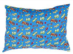 My Best Buddy Toddler Pillowcase- Trucks and engines design for your kids - 13 x 18 - shrinks to fit - 100% cotton - naturally hypoallergenic and soft - Made in USA