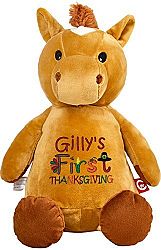 Personalized Stuffed Horse, Embroidered for Child's First Thanksgiving