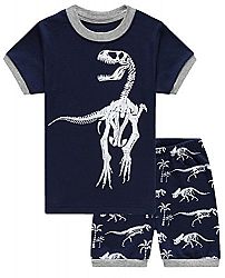 Family Feeling Dinosaur Little Boys Shorts Set Pajamas 100% Cotton Clothes Toddler Kid 4T