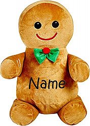 Personalized Stuffed Gingerbread Man in a Bowtie with Embroidered Name