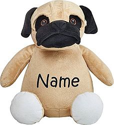 Personalized Stuffed Pug with Embroidered Name