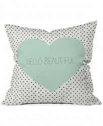 Deny Designs Allyson Johnson Hello Beautiful Heart 16" Square Throw Pillow