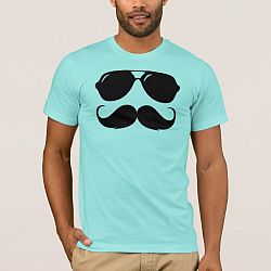 Cool Moustache with Shades T-shirt