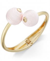 Inc International Concepts Gold-Tone Thread-Wrapped Ball Bypass Bracelet, Created for Macy's
