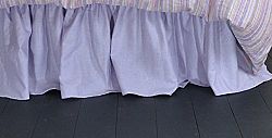 Dust Ruffles / Full Skirt / Ruffled Bed Skirt / Purple Linen Bedskirt 100% Pure Linen / Custom Drop Bedskirt /