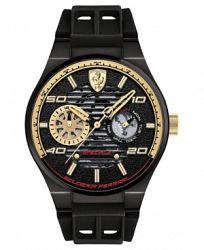 Limited Edition Ferrari Men's Speciale Multi Black Silicone Strap Watch 44mm
