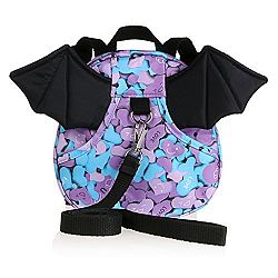 Hipiwe Baby Toddler Walking Safety Backpack with Leash Little Kid Boys Girls Anti-lost Travel Bag Harness Reins Cute Mini Bat Backpacks for Baby 1-3 Years Old (Purple)