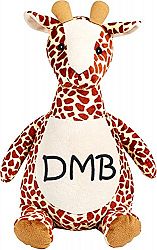 Personalized Stuffed Giraffe with Embroidered Initials